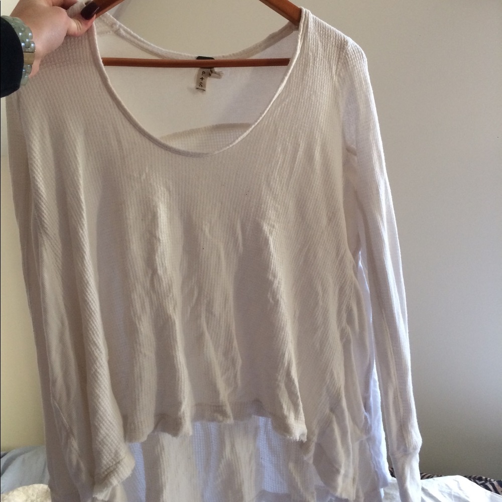 Free people waffle long sleeve shirt